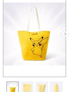Yellow Pikachu Tote Bag